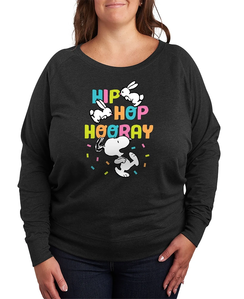 Hybrid Apparel Plus Peanuts Hip Hop Hooray Graphic Pullover T-Shirt