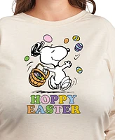 Hybrid Apparel Plus Peanuts Snoopy Hoppy Easter Graphic Pullover T-Shirt