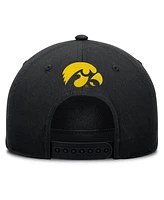 Fanatics Men's Black Iowa Hawkeyes Foul Ball Rope Adjustable Hat