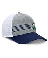 Fanatics Men's Heather Gray/Navy Notre Dame Fighting Irish Profile Trucker Adjustable Hat