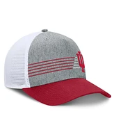 Fanatics Men's Heather Gray/Crimson Indiana Hoosiers Profile Trucker Adjustable Hat