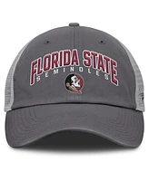 Fanatics Men's Charcoal Florida State Seminoles Ionic Trucker Adjustable Hat