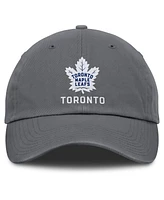 Fanatics Men's Charcoal Toronto Maple Leaf's Washed Adjustable Hat