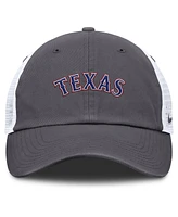 Nike Men's Gray Texas Rangers Wordmark Club Adjustable Trucker Hat