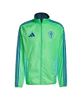 Adidas Men's Rave Green/Blue Seattle Sounders Fc 2025 Anthem Reversible Full-Zip Jacket