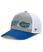 Fanatics Men's Heather Gray/Royal Florida Gators Profile Trucker Adjustable Hat