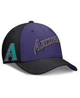 Nike Men's Black/Purple Arizona Diamondbacks Rise Swoosh Performance Flex Hat