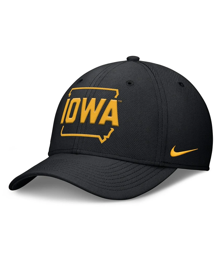 Nike Men's Black Iowa Hawkeyes Local Swoosh Flex Hat