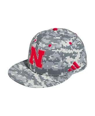 Adidas Men's Camo Nebraska Huskers On-Field Fitted Baseball Hat