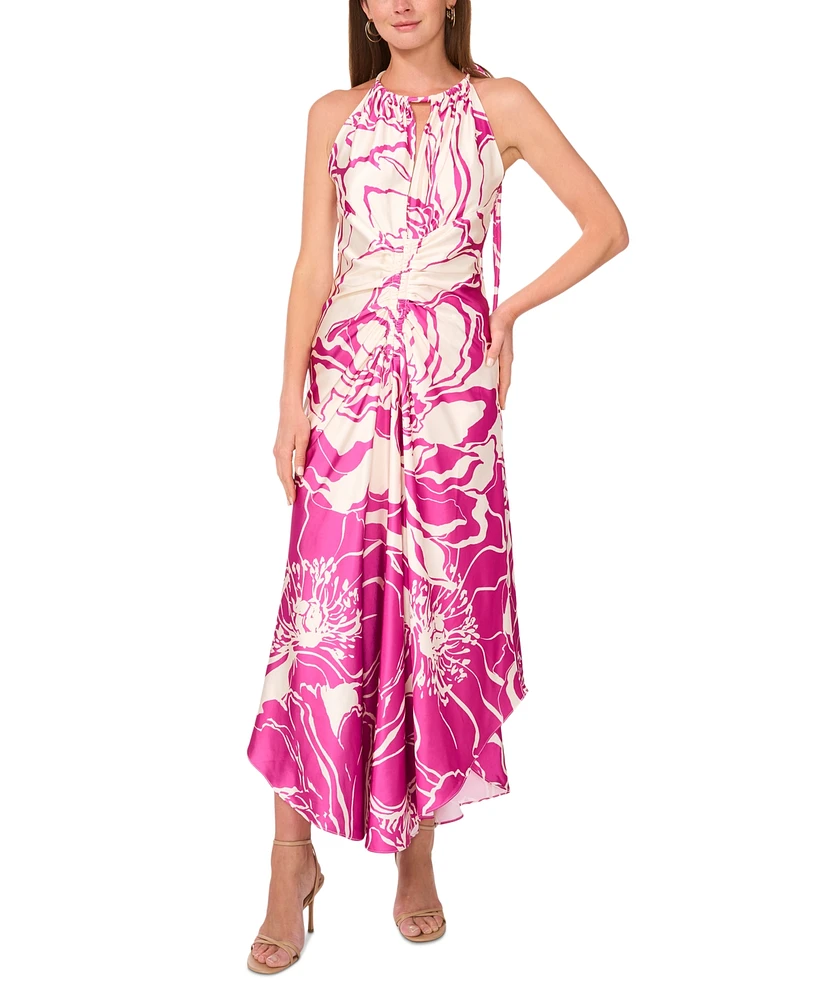 Parker Women's The Imani Printed Asymmetric Halter Dress