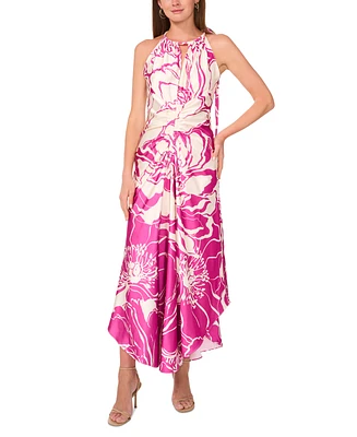 Parker Women's The Imani Printed Asymmetric Halter Dress