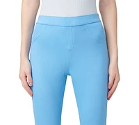 Hue Women's Mid-Rise Pull-On Denim Capri Leggings