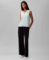 Calvin Klein Women's Textured Plisse V-Neck Tank Top