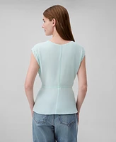 Calvin Klein Women's Twisted-Front Chiffon Top