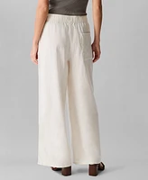 Calvin Klein Women's Linen-Blend Wide Leg Drawstring Pants