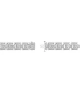 Men's Diamond Square Link Bracelet (5 ct. t.w.) in 10k White Gold