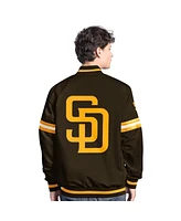 Starter Men's Brown San Diego Padres Scout Full-Snap Varsity Jacket