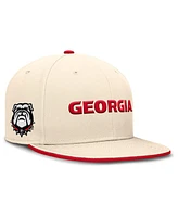 Nike Men's Natural Georgia Bulldogs Primetime True Performance Fitted Hat