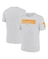 Nike Men's Ash Tennessee Volunteers Velocity Baseball Wordmark Stack Performance T-Shirt