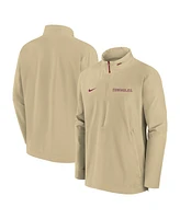 Nike Men's Gold Florida State Seminoles Sideline Coaches Quarter-Zip Jacket