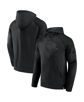 Fanatics Men's Pittsburgh Penguins Black Ice Defender Raglan Pullover Hoodie