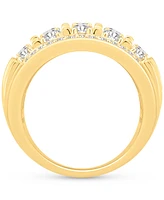 Men's Diamond Multirow Polished Statement Ring (3 ct. t.w.) in 10k Gold