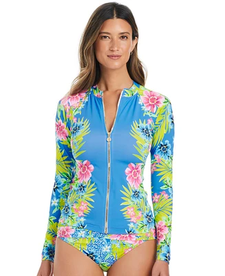 Bleu by Rod Beattie Women's Lets Get Away Rash Guard