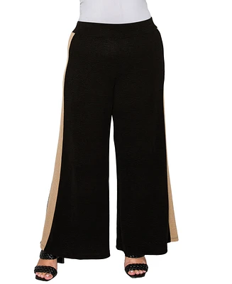 Coin 1804 Plus Textured Rib Side Contrast Pants