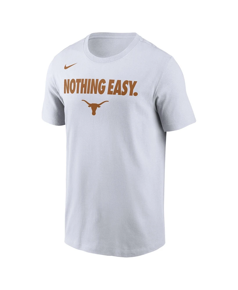 Nike Men's White Texas Longhorns 2025 On-Court Bench T-Shirt