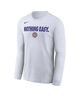 Nike Men's White Lsu Tigers 2025 On-Court Bench Long Sleeve T-Shirt