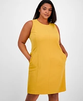 Kasper Plus Sleeveless Multi-Seam Sheath Dress