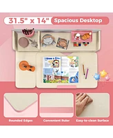 Gouun Kids Height Adjustable Study Desk with Tilt Desktop for 3-12 Years Old