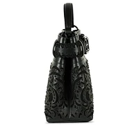 Sam Edelman Willette Floral Dyecut Leather Satchel