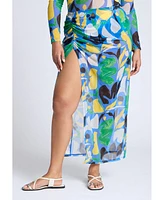 Eloquii Plus Mesh Maxi Skirt Coverup