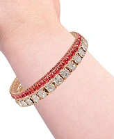 Guess Flower Statement Necklace, Drop Earrings & Stretch Bracelet Set
