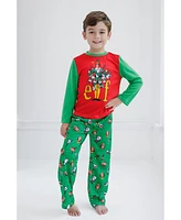 Elf Boys Pullover Pajama Shirt and Pants Sleep Set