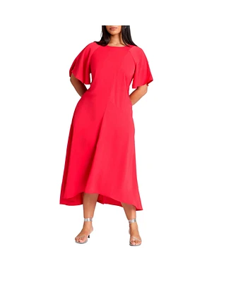 Eloquii Plus Seam Detail Relaxed Midi Dress