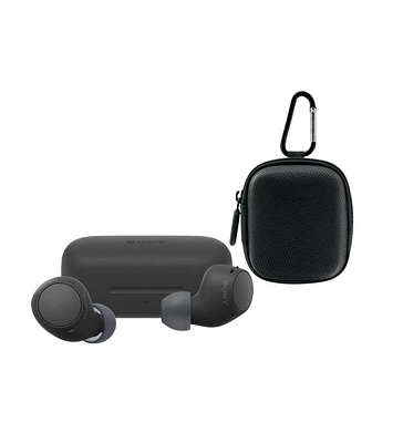 Sony WFC510 Truly Wireless Earbuds (Black) with Earphone Case bundle
