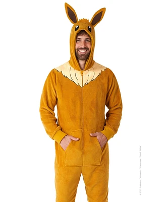 OppoSuits Men's Official Eevee Union Suit - Pokemon Body for Adults Brown