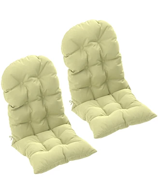 Outsunny 2 Pcs Adirondack Cushions, Tufted High Back Patio Chair Cushions