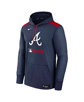 Nike Men's Navy Atlanta Braves Authentic Collection Performance Pullover Hoodie