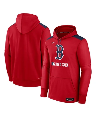 Nike Men's Red Boston Sox Authentic Collection Performance Pullover Hoodie