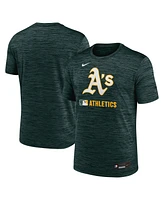 Nike Men's Green Athletics Authentic Collection Velocity Performance Practice T-Shirt