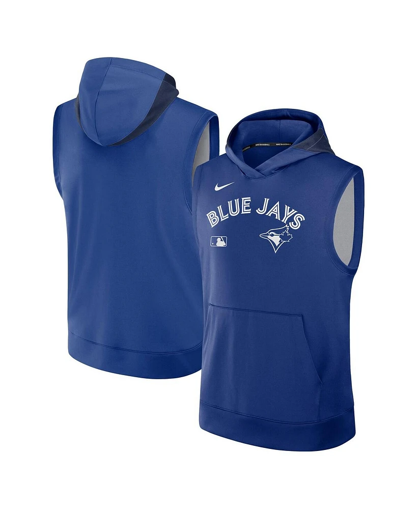 Nike Men's Royal Toronto Blue Jays Authentic Collection Performance Sleeveless Pullover Hoodie