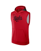 Nike Men's Red Cincinnati Reds Authentic Collection Performance Sleeveless Pullover Hoodie