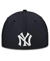 Nike Men's Navy/Gray New York Yankees Rise Swoosh Performance Flex Hat