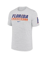 Nike Men's Ash Florida Gators Velocity Baseball Wordmark Stack Performance T-Shirt