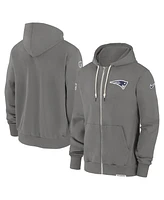 Nike Men's Pewter New England Patriots Player Full-Zip Performance Hoodie