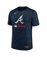 Nike Men's Navy Atlanta Braves Authentic Collection Velocity Performance Practice T-Shirt