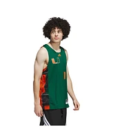Adidas Men's 1 Green/Orange Miami Hurricanes Black History Month Basketball Jersey